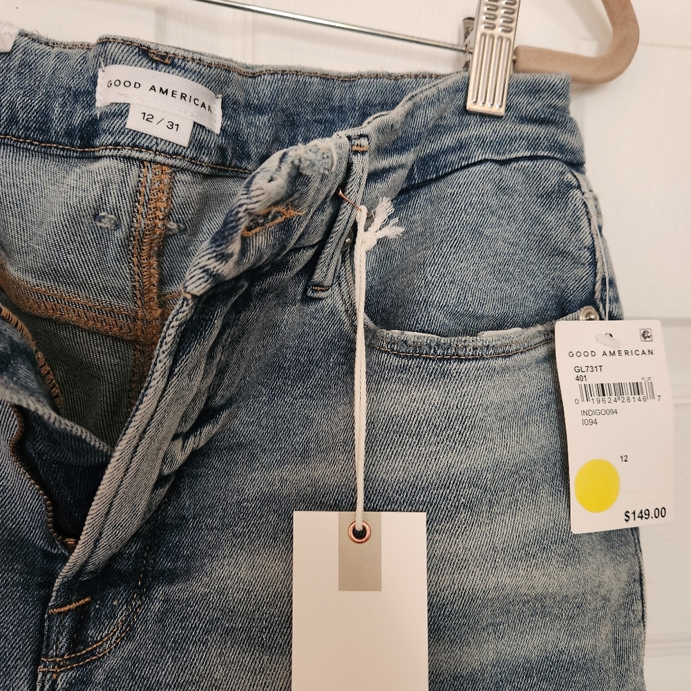 Good American distressed skinny jeans